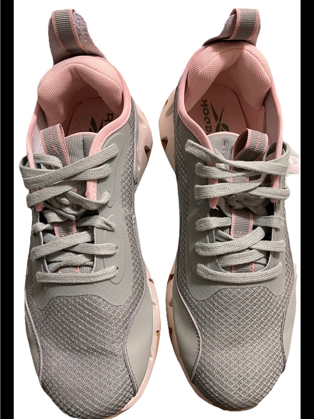 Reebok Women's Light green-Gray and Pink Running Sneakers